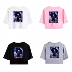 40 Styles Wednesday Addams 2D Digital Print Anime Crop Short Sleeves T shirts