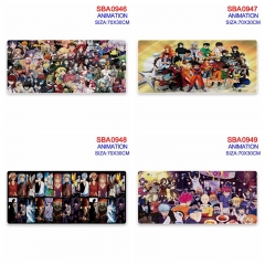 (30*70*0.3cm) 5 Styles Mixed Anime Dragon Ball Z Bleach One Piece Cartoon Anime Mouse Pad