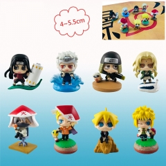 8PCS/SET 4CM Naruto Cartoon Anime PVC Figure Toy