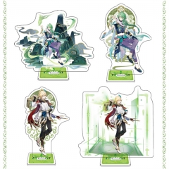 4 Styles Genshin Impact Game Acrylic Anime Standing Plates