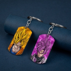 12 Styles Dragon Ball Z Cartoon Stainless Steel Dog Tag Anime Keychain