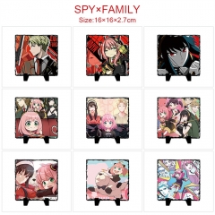 16*16*2.7CM 12 Styles SPY X FAMILY Cartoon Anime Lithograph Oleograph