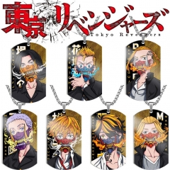 7 Styles Tokyo Revengers Cartoon Stainless Steel Dog Tag Anime Necklace