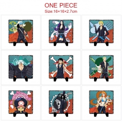 16*16*2.7CM 12 Styles One Piece Cartoon Anime Lithograph Oleograph