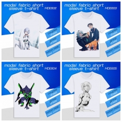 5 Styles EVA/Neon Genesis Evangelion Modal Fabric Material Short Sleeves Anime T-shirts
