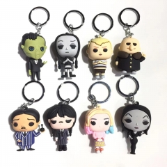8 Styles The Addams Family Movie Decorative Anime PVC Keychain