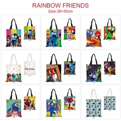 9 Styles Rainbow Friends Cartoon Canvas Shopping Bag Anime Shoulder Bag
