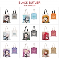 9 Styles Kuroshitsuji / Black Butler Cartoon Canvas Shopping Bag Anime Shoulder Bag