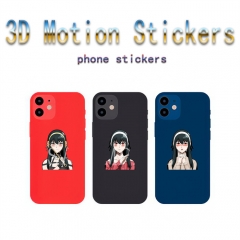 2 Styles SPY X FAMILY Cartoon Can Change Pattern Lenticular Flip Anime 3D Stickers