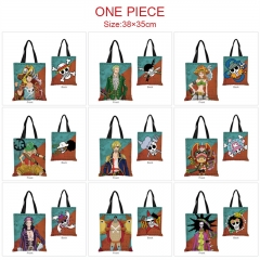 9 Styles One Piece Cartoon Canvas Shopping Bag Anime Shoulder Bag