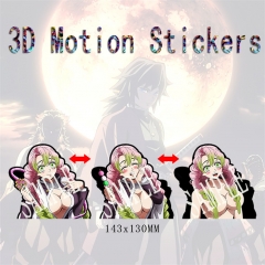 Demon Slayer: Kimetsu no Yaiba Cartoon Can Change Pattern Lenticular Flip Anime 3D Stickers