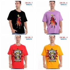 4 Styles 7 Color Naruto Cartoon Pattern Anime T Shirts