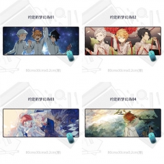 80*30CM 4 Styles The Promised Neverland Cartoon Cosplay Desk Mat Rubber Lockrand Anime Mouse Pad