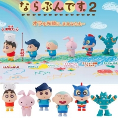 6PCS/SET Crayon Shin-chan Capsule Toys Anime Action Figure 3.4~4.8cm