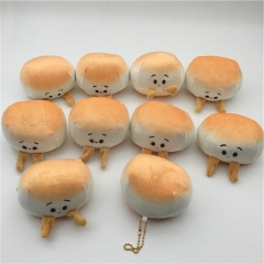 10PCS/SET 9cm Cute Bread Emoji Cosplay Character Anime Plush Toy Pendant