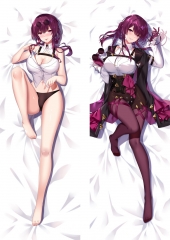 (50*150CM) 2 Styles Genshin Impact Sexy Girl Soft Bolster Body Anime Long Pillow