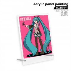 2 Sizes Hatsune Miku Cosplay Color Printing Anime Acrylic Engraving