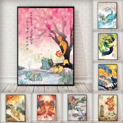 (No Frame) 40 Styles Pokemon Canvas Cartoon Anime Poster