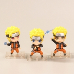 3pcs/set Naruto Uchiha Sasuke Toy Anime Figure
