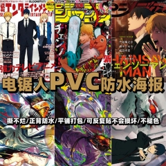 2 Styles Chainsaw Man Color Printing Anime PVC Poster (8PCS/SET) 42*28.5CM