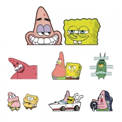 17 Styles SpongeBob SquarePants Decorative Waterproof PVC Anime Car Sticker
