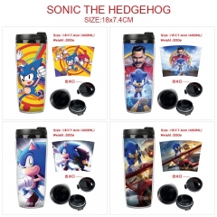 6 Styles Sonic The Hedgehog Cartoon Plastic Anime Water Cup