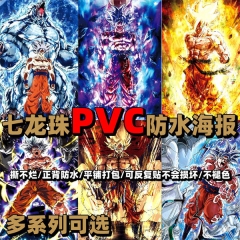 3 Styles Dragon Ball Z Color Printing Anime PVC Poster (8PCS/SET) 42*28.5CM