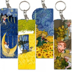 7 Styles Van Gogh Animation Double-sided Anime Keychain