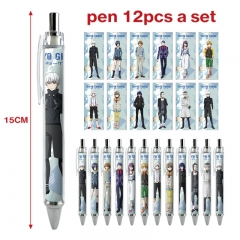 12PCS/SET Tokyo Ghoul Cartoon Pattern Anime Ballpoint Pen