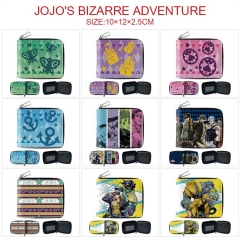 9 Styles JoJo's Bizarre Adventure Color Printing Coin Purse Anime Zipper Short Wallet