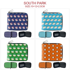 6 Styles South Park Color Printing Coin Purse Anime Zipper Short Wallet
