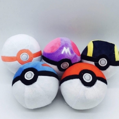 4 Colors 12CM Pokemon Poke Ball Anime Plush Toy