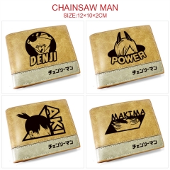 5 Styles Chainsaw Man Color Printing Coin Purse Anime Short Wallet