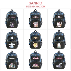9 Styles Sanrio My Melody Kuromi Cartoon Pattern Anime Backpack Bag With USB Charging Cable