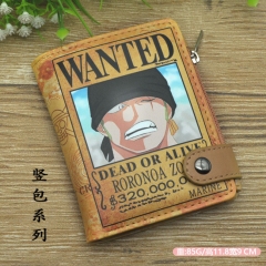 One Piece WANTED Zoro Anime Wallet