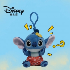 12CM Original Disney Lilo & Stitch Anime Plush Toy Pendant