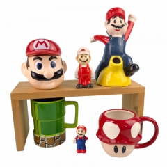 301-400ML 3 Styles Super Mario Bro Game Pattern Anime Ceramic Cup Mug