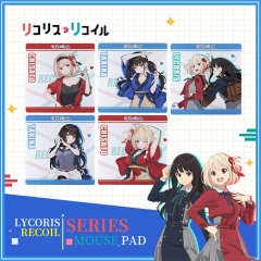 5 Styles 21*26CM Lycoris Recoil Cartoon Anime Mouse Pad