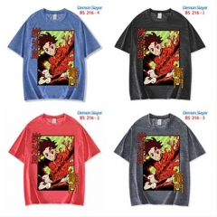 6 Colors Demon Slayer: Kimetsu no Yaiba Cartoon Pattern Anime T Shirts