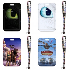 15 Styles How to Train Your Dragon Anime Card Holder Bag With Lanyard