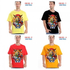 7 Colors One Piece Cartoon Pattern Anime T Shirts