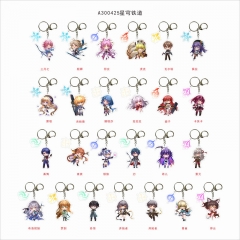25 Styles Honkai: Star Rail Cute Pendant Design Anime Acrylic Keychain