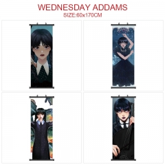 4 Styles 60*170CM Wednesday Addams Wall Scroll Cartoon Pattern Decoration Anime Wallscroll