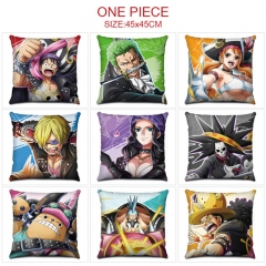 10 Styles 45*45CM One Piece Cartoon Pattern Anime Pillow