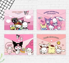 12PCS/SET Sanrio Kuromi Cinnamoroll Cartoon Pattern Anime File Pocket