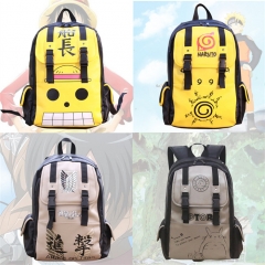 6 Styles One Piece Attack on Titan/Shingeki No Kyojin Cartoon Fashion Waterproof UP Bags Anime Backpack Bag