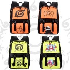 17 Styles One Piece Naruto Attack on Titan/Shingeki No Kyojin Cartoon Fashion Waterproof UP Bags Anime Backpack Bag
