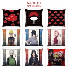 10 Styles 45*45CM Naruto Cartoon Pattern Anime Pillow