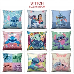 10 Styles 45*45CM Lilo & Stitch Cartoon Pattern Anime Pillow