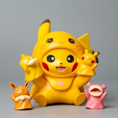 11CM Pokemon Pikachu 4 Gloves Changed Cosplay Anime PVC Figure Toy